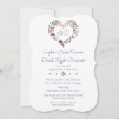 Stofbloem Roze Bloemige Avond Bruiloftsreceptie Kaart