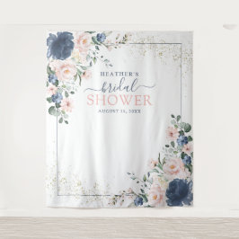 Stofbloem Roze Bloemige Fotocabine voor Bruidsmeis Wandkleed