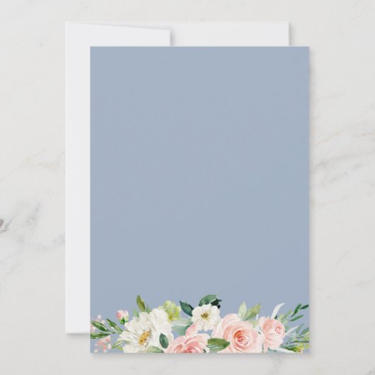 Stofbloem Roze Roze Bloemige Afstudeerfeest Kaart (Achterkant)