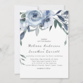 Stofbloem Rozen Bloemen Boho Bruiloft Kaart (Voorkant)