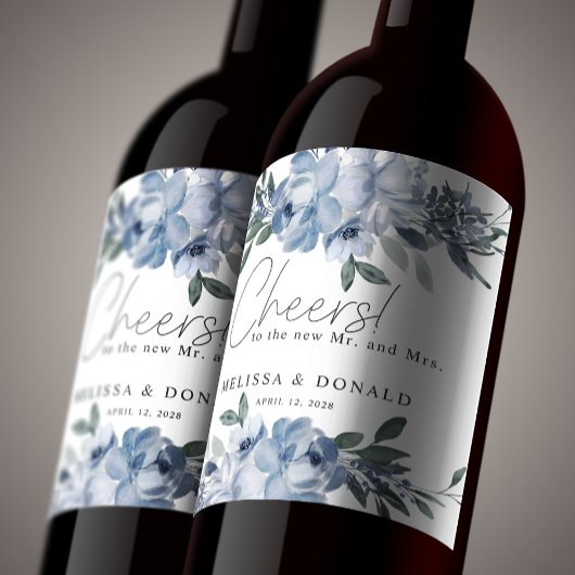 Stofbloem Rozen Bloemen Boho Bruiloft Wijn Etiket