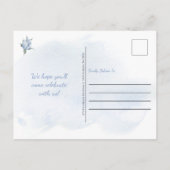 Stofbloem Save The Date | Aankondigingskaart (Achterkant)