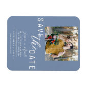 Stofbloem Save the Date Foto Bruiloft Magneet (Horizontaal)