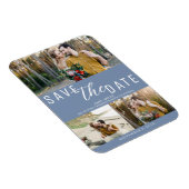 Stofbloem Save the Date Huwelijk 3 Foto's Magneet (Rechterzijde)