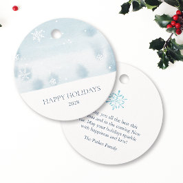 Stofbloem Sneeuwvlok Bedankjes Labels