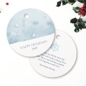 Stofbloem Sneeuwvlok Bedankjes Labels