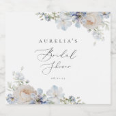 Stofbloem Tuin Bloem Bruidsdouche Sparkling Wijnetiket (Enkel label)