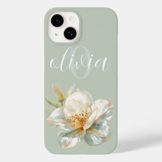 Stofbloem Waterverf Bloem Case-Mate iPhone Case (Achterkant)