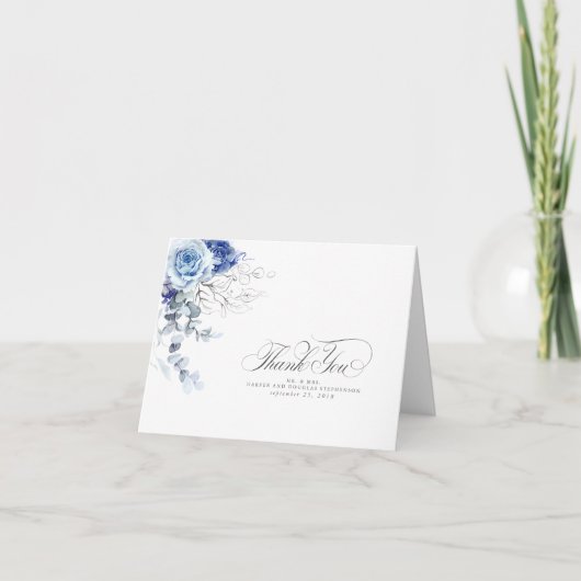 Stofbloem Waterverf Bloemen Boho Dank Je Bedankkaart (Voorkant)