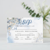 Stofbloem Waterverf  RSVP Kaartje (Staand voorkant)