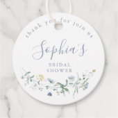 Stofbloem Wilde Bloem Rustieke Boho Bruiloft Feest Bedankjes Labels (Voorkant)