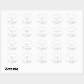 Stofbloem Wilde Bloem Rustieke Boho Bruiloftsfeest Ronde Sticker (Vel)
