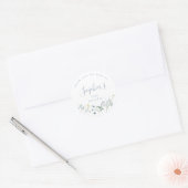 Stofbloem Wilde Bloem Rustieke Boho Verjaardags Fa Ronde Sticker (Envelop)