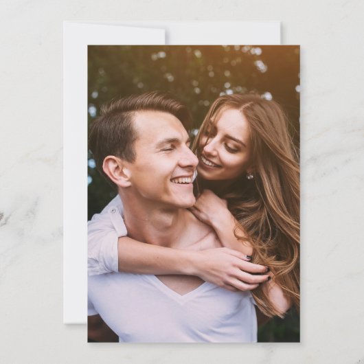 Stofbloem Wilde Bloemen Foto Bruiloft Save The Date (Achterkant)