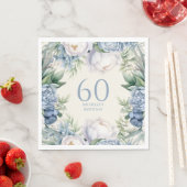 Stofbloem Wit Bloem 60e Verjaardag Servet (Insitu)