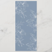 Stofbloem Witte Lelie Bloem Bruiloftsmenu Sjabloon Menu (Achterkant)