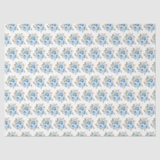 Stofbloem Zilver Elegante Bloemen Tissuepapier (Voorkant)