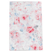 Stofbloemen Elegante Boho Geschilderde Patroon Medium Cadeauzakje (Voorkant)