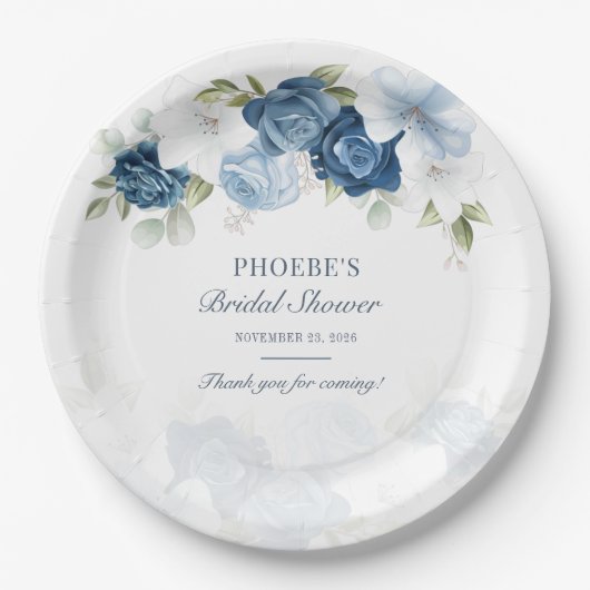 Stofbloemige blauwe bloeiende eucalyptus succulent papieren bordje (Voorkant)