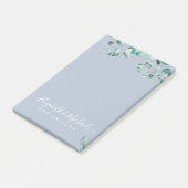 Stofbloemige Blauwe Eucalyptus Groene Huwelijk Post-it® Notes (Schuin)