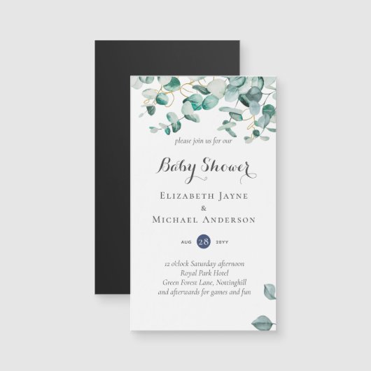 Stofbloemige Blauwe Eucalyptus Groenelementen BABY (Voorkant / Achterkant)