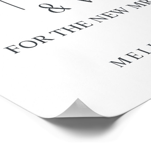 Stofbloemrozen Bloemen Trouw Advies & Wensen Poster (Hoek)