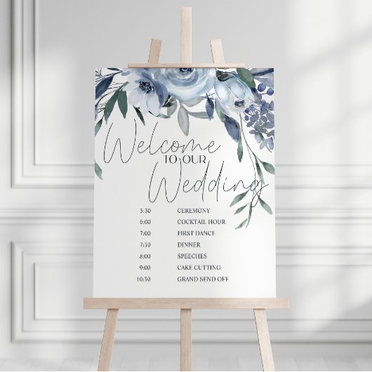 Stofbloemrozen Bloemen Trouwschema Poster