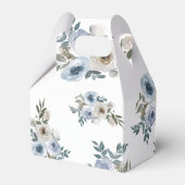 Stofbruiloft bloemige elegante script landelijk bedankdoosjes (Achterkant)