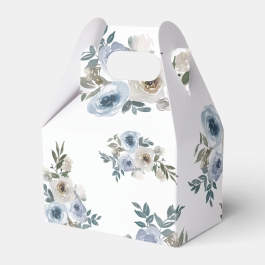 Stofbruiloft bloemige elegante script landelijk  bedankdoosjes (Achterkant)