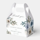 Stofbruiloft bloemige elegante script landelijk  bedankdoosjes (Voorkant Zijde)