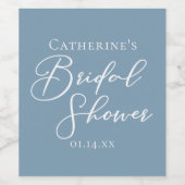 Stofbruiloft Bruiloft Met Gepersonaliseerde Witte  Wijn Etiket (Enkel label)