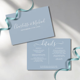Stofbruiloft Details Informatie Kaart