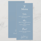 Stofbruiloft diner feest menu kaart (Voorkant / Achterkant)