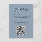 Stofbruiloft Enclosurekaart met QR-code Informatiekaartje (Voorkant)