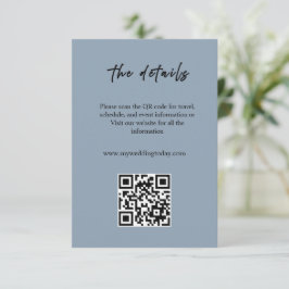 Stofbruiloft Enclosurekaart met QR-code Informatiekaartje