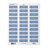 Stofbruiloft grijs monogram retouradres etiket (Full Sheet)