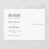 Stofbruiloft HBT Save The Date Aankondigingskaart (Achterkant)