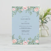 Stofbruiloft in serene lente-sfeer kaart (Staand voorkant)