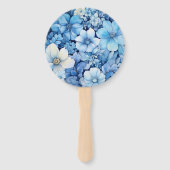 Stofbruiloft met bloemen handwaaier (Achterkant)
