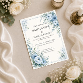 Stofbruiloft met bloemen kaart