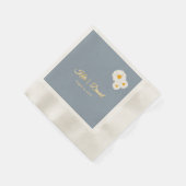 Stofbruiloft met bloemen servet (Hoek)