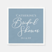 Stofbruiloft met gepersonaliseerd wit schrift servet (Voorkant)