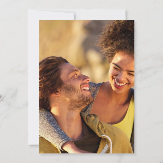 Stofbruiloft met microverkleining foto kaart (Achterkant)