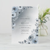 Stofbruiloft met schitterende winter kaart (Staand voorkant)