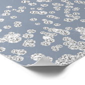 Stofbruiloft met zilveren confetti poster (Hoek)
