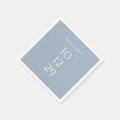 Stofbruiloft Minimalistische Speciale Datum Trouw Servet (Hoek)