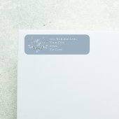 Stofbruiloft Monogram Bloemrijk Schrift Etiket
