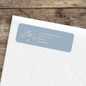 Stofbruiloft Monogram Bloemrijk Schrift Etiket