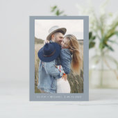 Stofbruiloft Opslag datum Foto Minimalistisch Save The Date (Staand voorkant)