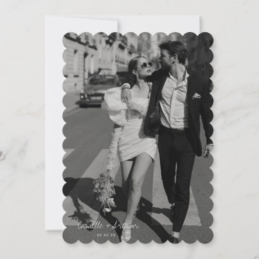 Stofbruiloft Save the Date-uitnodiging Kaart (Achterkant)